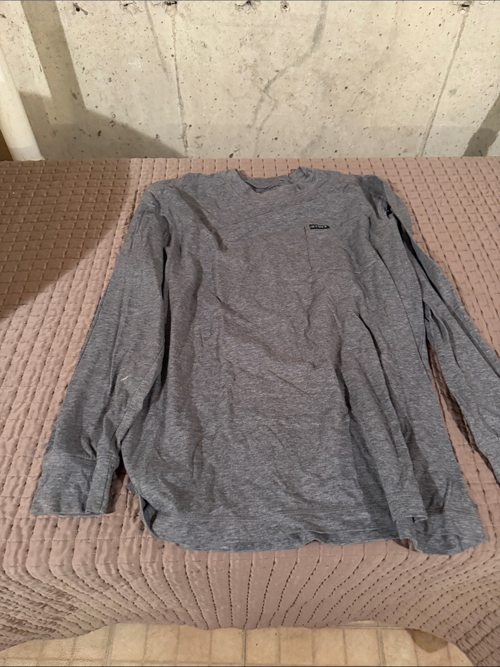 Men's Long Sleeve Crewneck Tee - Heather Gray